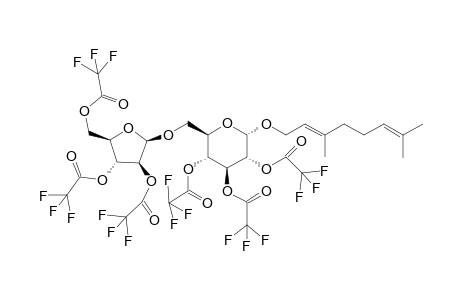 6-O-(.alpha.-L-arabinofuranosyl)-.beta.-geranyl-D-glucopyranoside-hexakis(trifluoroacetyl)