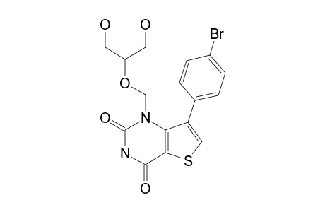 1-[2-HYDROXY-1-(HYDROXYMETHYL)-ETHOXYMETHYL]-7-(4-BrOMOPHENYL)-THIENO-[3,2-D]-PYRIMIDINE-2,4-DIONE
