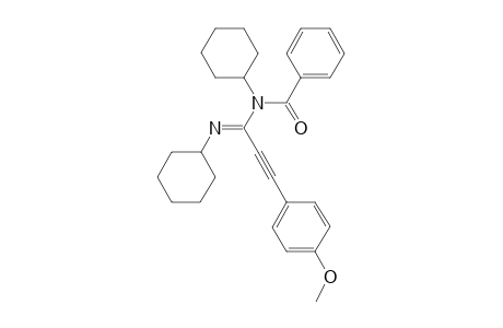 N-cyclohexyl-N-(1-(cyclohexylimino)-3-(4-methoxyphenyl)prop-2-ynyl)benzamide