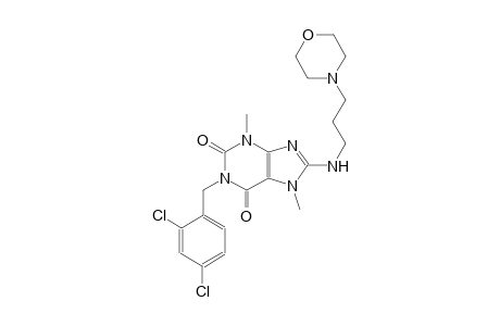 1-(2,4-dichlorobenzyl)-3,7-dimethyl-8-{[3-(4-morpholinyl)propyl]amino}-3,7-dihydro-1H-purine-2,6-dione