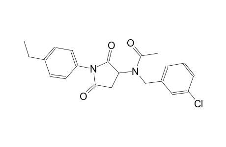 N-(3-chlorobenzyl)-N-[1-(4-ethylphenyl)-2,5-dioxo-3-pyrrolidinyl]acetamide