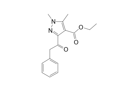 1,5-dimethyl-3-(2-phenylacetyl)pyrazole-4-carboxylic acid ethyl ester