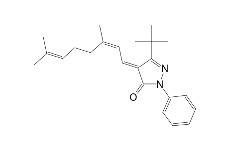 (4Z,2'E)-5-tert-butyl-4-(3,7-dimethyl-2,6-octadienylidene)-2-phenyl-2,4-dihydropyrazol-3-one