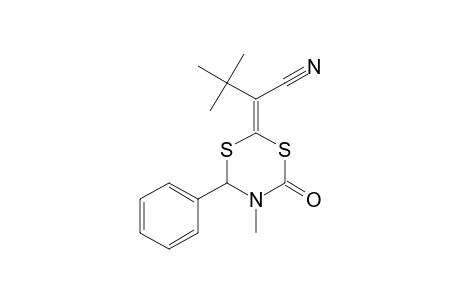 Butanenitrile, 2-(dihydro-5-methyl-4-oxo-6-phenyl-4H-1,3,5-dithiazin-2-ylidene)-3,3- dimethyl-