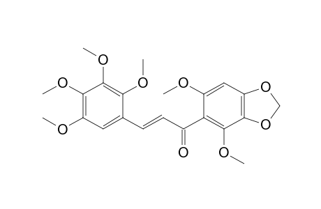 (E)-1-(4,6-dimethoxy-1,3-benzodioxol-5-yl)-3-(2,3,4,5-tetramethoxyphenyl)-2-propen-1-one