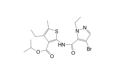 isopropyl 2-{[(4-bromo-1-ethyl-1H-pyrazol-5-yl)carbonyl]amino}-4-ethyl-5-methyl-3-thiophenecarboxylate