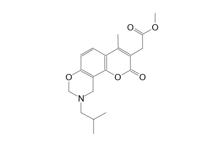 2H,8H-pyrano[2,3-f][1,3]benzoxazine-3-acetic acid, 9,10-dihydro-4-methyl-9-(2-methylpropyl)-2-oxo-, methyl ester