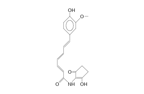 2,4,6-Heptatrienamide, 7-(4-hydroxy-3-methoxyphenyl)-N-(2-hydroxy-5-oxo-1-cyclopenten-1-yl)-, (E,E,E)-