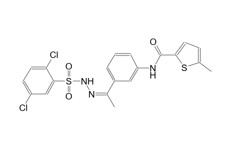 N-(3-{(1Z)-N-[(2,5-dichlorophenyl)sulfonyl]ethanehydrazonoyl}phenyl)-5-methyl-2-thiophenecarboxamide