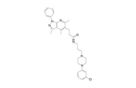 1H-pyrazolo[3,4-b]pyridine-5-propanamide, N-[3-[4-(3-chlorophenyl)-1-piperazinyl]propyl]-3,4,6-trimethyl-1-phenyl-