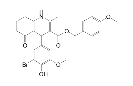 3-quinolinecarboxylic acid, 4-(3-bromo-4-hydroxy-5-methoxyphenyl)-1,4,5,6,7,8-hexahydro-2-methyl-5-oxo-, (4-methoxyphenyl)methyl ester