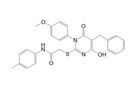 acetamide, 2-[[1,6-dihydro-4-hydroxy-1-(4-methoxyphenyl)-6-oxo-5-(phenylmethyl)-2-pyrimidinyl]thio]-N-(4-methylphenyl)-
