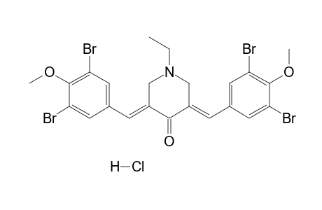 (E)-1-Ethyl-3,5-bis(3,5-dibromo-4-methoxybenzylidene)-4-piperidone hydrochloride