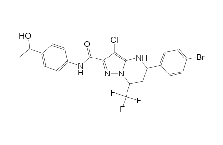 5-(4-bromophenyl)-3-chloro-N-[4-(1-hydroxyethyl)phenyl]-7-(trifluoromethyl)-4,5,6,7-tetrahydropyrazolo[1,5-a]pyrimidine-2-carboxamide