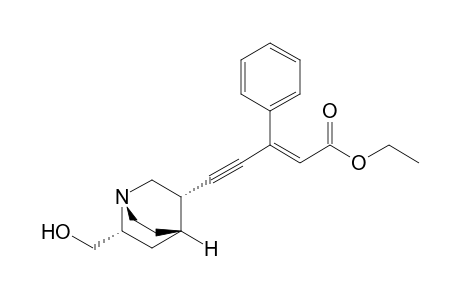 5-((1'S,2'R,4'S,5'S)-2'-Hydroxymethyl-1'-azabicyclo[2.2.2]oct-5'-yl)-3-phenyl-(E)-2-penten-4-ynoic acid ethyl ester
