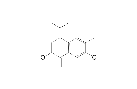 INULOIDIN;2,7-DIHYDROXY-BETA-CALACOREN;7-HYDROXY-5,6,7,8-TETRAHYDRO-3-METHYL-8-METHYLENE-5-(1-METHYLETHYL)-2-NAPHTHALENOL