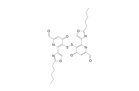 B-90063;BIS-[6-FORMYL-4-HYDROXY-2-(2'-N-PENTYLOXAZOL-4'-YL)-4-PYRIDON-3-YL]-DISULFIDE