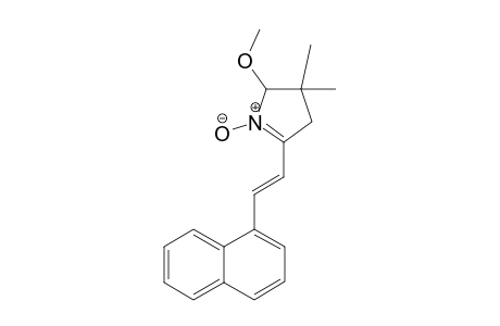 (E)-2-Methoxy-3,3-dimethyl-5-(2-naphthalene-1-ylethenyl)-3,4-dihydro-2H-pyrrole 1-oxide