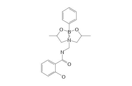 N-[(3,7-dimethyl-5-phenyl-4,6-dioxa-1-azonia-5-boranuidabicyclo[3.3.0]octan-1-yl)methyl]-2-hydroxybenzamide