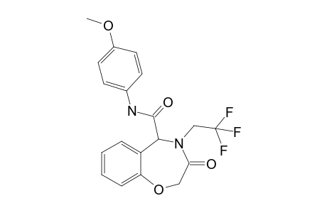 N-(4-Methoxyphenyl)-3-oxo-4-(2,2,2-trifluoroethyl)-2,3,4,5-tetrahydrobenzo[F][1,4]oxazepine-5-carboxamide