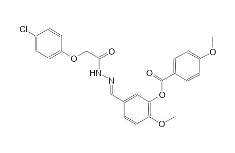 5-((E)-{[(4-chlorophenoxy)acetyl]hydrazono}methyl)-2-methoxyphenyl 4-methoxybenzoate