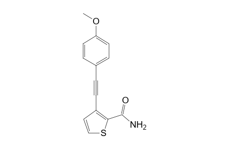 3-((4-Methoxyphenyl)ethynyl)thiophene-2-carboxamide