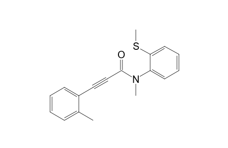 N-Methyl-N-[2-(methylthio)phenyl]-3-o-tolylpropiolamide