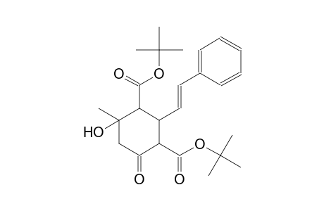 di(tert-butyl) 4-hydroxy-4-methyl-6-oxo-2-[(E)-2-phenylethenyl]-1,3-cyclohexanedicarboxylate