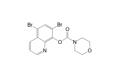 4-morpholinecarboxylic acid, 5,7-dibromo-8-quinolinyl ester