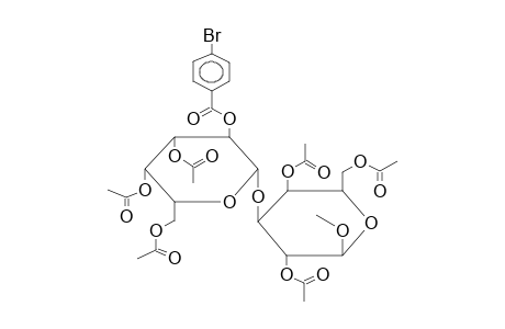 METHYL 2,4,6-TRI-O-ACETYL-3-O-(3,4,6-TRI-O-ACETYL-2-O-PARA-BROMOBENZOYL-BETA-D-GALACTOPYRANOSYL)-BETA-D-GALACTOPYRANOSIDE