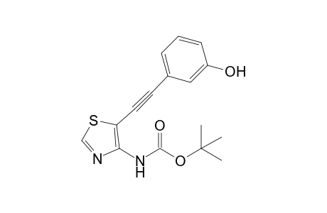 tert-Butyl N-{5-[(3-Hydroxyphenyl)ethynyl]-1,3-thiazol-4-yl}carbamate