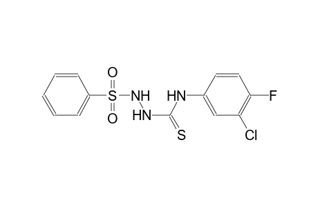 N-(3-chloro-4-fluorophenyl)-2-(phenylsulfonyl)hydrazinecarbothioamide