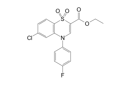 6-chloro-4-(4-fluorophenyl)-1,1-diketo-benzo[e][1,4]thiazine-2-carboxylic acid ethyl ester