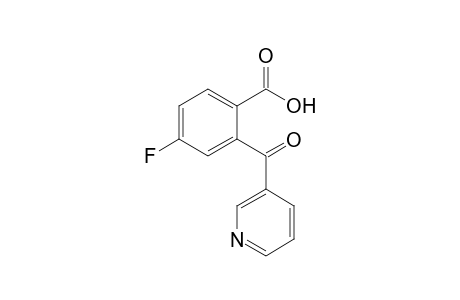 4-fluoranyl-2-pyridin-3-ylcarbonyl-benzoic acid