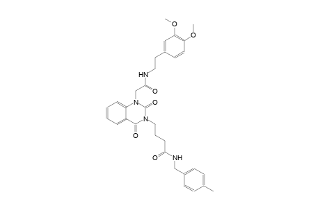 4-(1-(2-{[2-(3,4-dimethoxyphenyl)ethyl]amino}-2-oxoethyl)-2,4-dioxo-1,4-dihydro-3(2H)-quinazolinyl)-N-(4-methylbenzyl)butanamide