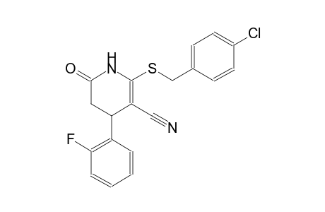 3-pyridinecarbonitrile, 2-[[(4-chlorophenyl)methyl]thio]-4-(2-fluorophenyl)-1,4,5,6-tetrahydro-6-oxo-