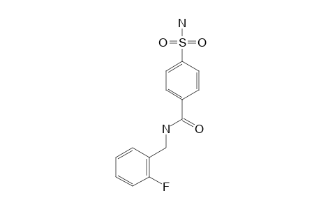 N-(4'-SULFAMOYLBENZOYL)-2-FLUOROBENZYLAMINE