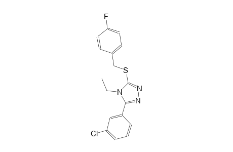 5-(3-chlorophenyl)-4-ethyl-4H-1,2,4-triazol-3-yl 4-fluorobenzyl sulfide