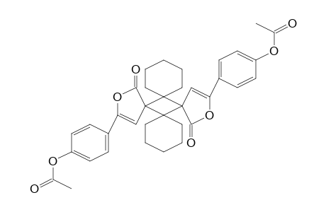 2,14-Dioxatetraspiro[4.0.5.0.4.0.5.0]docosa-3,15-diene-1,13-dione, (5-.alpha.,12-.beta.)-3,15-bis(4-acetoxyphenyl)-