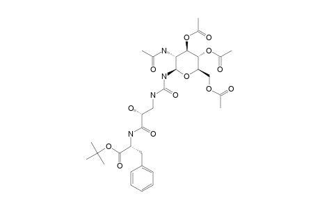 TERT.-BUTYL-N-[(2S)-2-HYDROXY-1-OXO-3-[3-(3,4,6-TRI-O-ACETYL-2-ACETAMIDO-2-DEOXY-BETA-D-GLUCOPYRANOSYL)-UREIDO]-PROPYL]-PHENYLALANINATE