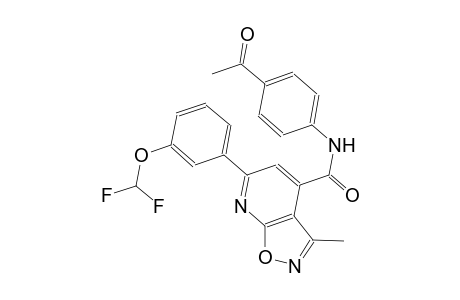 isoxazolo[5,4-b]pyridine-4-carboxamide, N-(4-acetylphenyl)-6-[3-(difluoromethoxy)phenyl]-3-methyl-