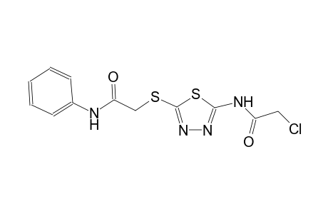 N-{5-[(2-anilino-2-oxoethyl)sulfanyl]-1,3,4-thiadiazol-2-yl}-2-chloroacetamide