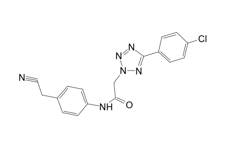 2-[5-(4-chlorophenyl)-1,2,3,4-tetrazol-2-yl]-N-[4-(cyanomethyl)phenyl]ethanamide