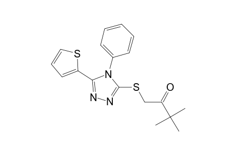 3,3-Dimethyl-1-[(4-phenyl-5-thiophen-2-yl-1,2,4-triazol-3-yl)sulfanyl]butan-2-one