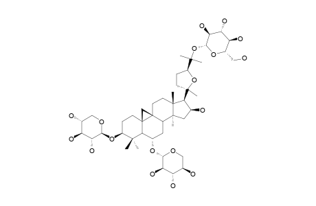 #2;TROJANOSIDE-B;3-O-BETA-D-XYLOPYRANOSYL-6-O-BETA-D-XYLOPYRANOSYL-25-O-BETA-D-GLUCOPYRANOSYL-(20R,24S)-EPOXY-3-BETA,6-ALPHA,16-BETA,25-TETRAHYDROXYCYCLOARTANE