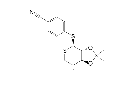 4-CYANOPHENYL-4-DEOXY-4-IODO-2,3-O-ISOPROPYLIDENE-1,5-DITHIO-BETA-D-XYLOPYRANOSIDE