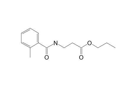 .beta.-Alanine, N-(2-methylbenzoyl)-, propyl ester