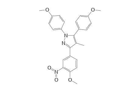 3-(4-METHOXY-3-NITROPHENYL)-1,5-BIS-(4-METHOXYPHENYL)-4-METHYL-1H-PYRAZOLE