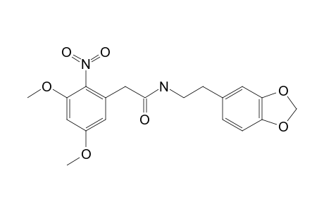 [2-(3,4-METHYLENEDIOXYPHENYL)-ETHYL]-(2-NITRO-3,5-DIMETHOXY-PHENYL)-ACETIC-AMIDE