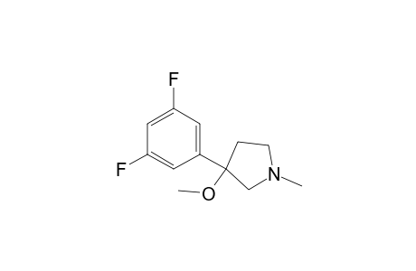 3-(3,5-difluorophenyl)-3-methoxy-1-methyl pyrrolidine